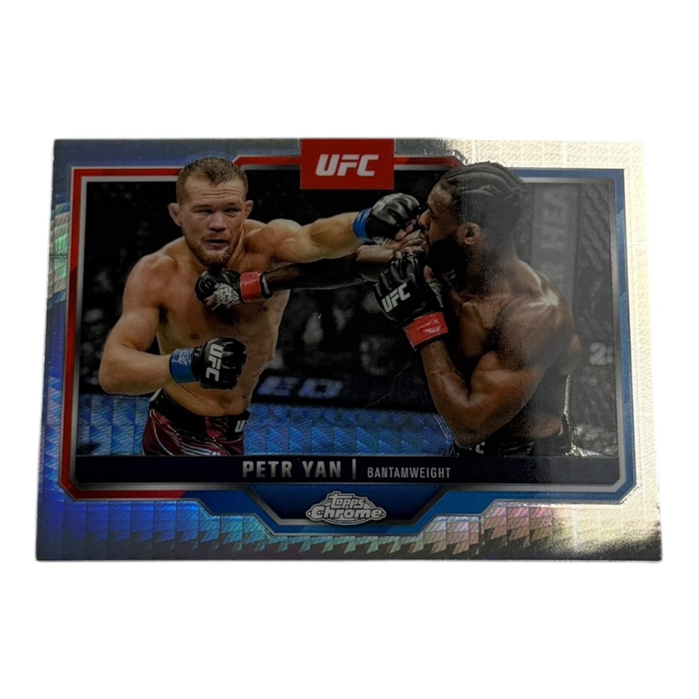 2025 Topps Chrome UFC Petr Yan Blue Mojo Refractor Card 116 Bantamweight